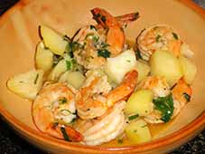 Lauwwarme-scampi-salade